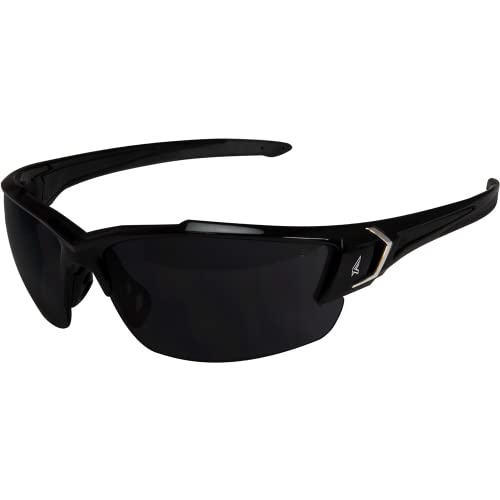 Edge SDK116-G2 Khor G2 Wrap-Around Safety Glasses, Anti-Scratch, Non-Slip, UV 400, Military Grade, ANSI/ISEA & MCEPS Compliant, 5.04" Wide, Black Frame/Smoke Lens - Image 1
