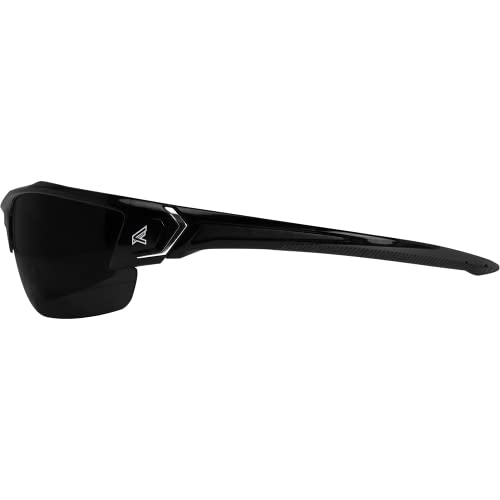 Edge SDK116-G2 Khor G2 Wrap-Around Safety Glasses, Anti-Scratch, Non-Slip, UV 400, Military Grade, ANSI/ISEA & MCEPS Compliant, 5.04" Wide, Black Frame/Smoke Lens - Image 3