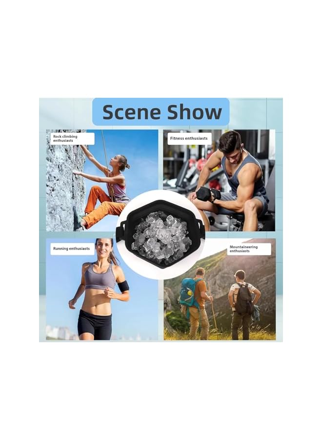 The Bros Silicone Ice Bath Tub Bucket for Bathing, Ice Shower Kit for Muscle Recovery, Portable Quick Ice Bath Barrel Mini, Foldable Ice Shower Basket for Athletes Cold Water Therapy, (1PCS white）  - Image 5