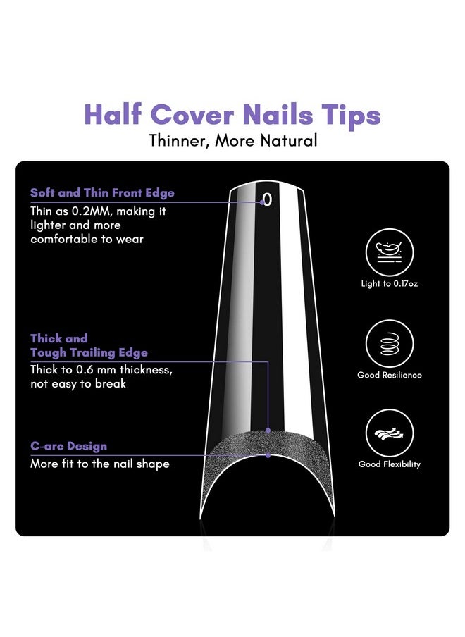 Saviland - SAVILAND Acrylic Nail Kit with Nail Tips - 3 Colors Acrylic Powder Liquid Set 100pcs Half Cover False Nail Tips Acid-free Primer Top Coat Acrylic Nail Kit Set for Beginners DIY Nail Art Extension - Image 1