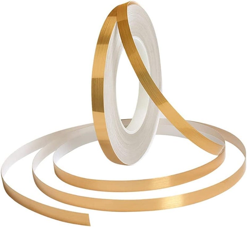 Jashgop Jashgop Self Adhesive Tile Decoration Gap Sealing Tape Strip Waterproof SelfAdhesive Floor Crevice Line Sticker for Wall Cabinet Kitchen1CM50M Gold  - Image 1