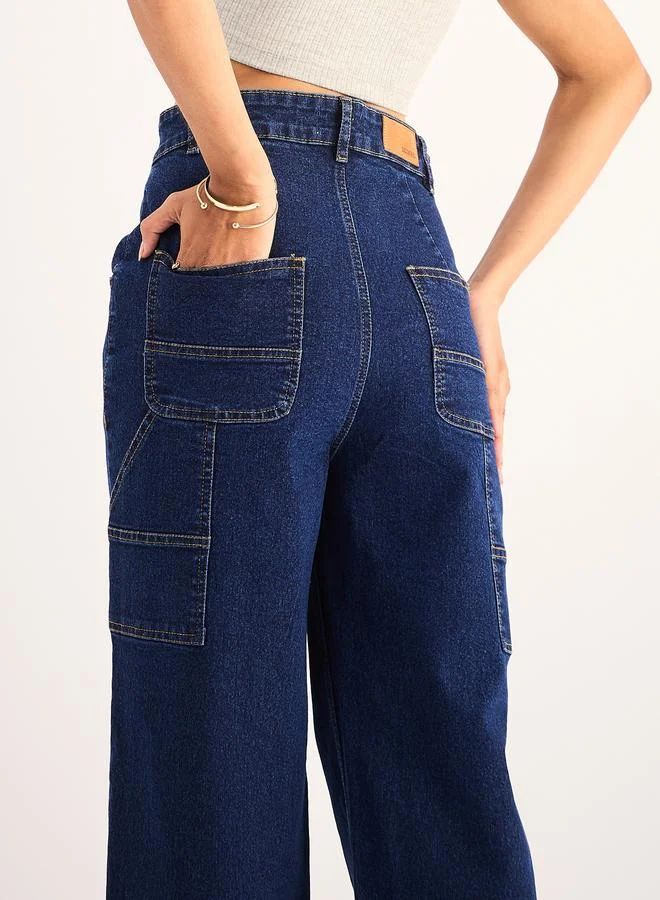 Sassafras Blue High-Rise Straight Leg Jeans