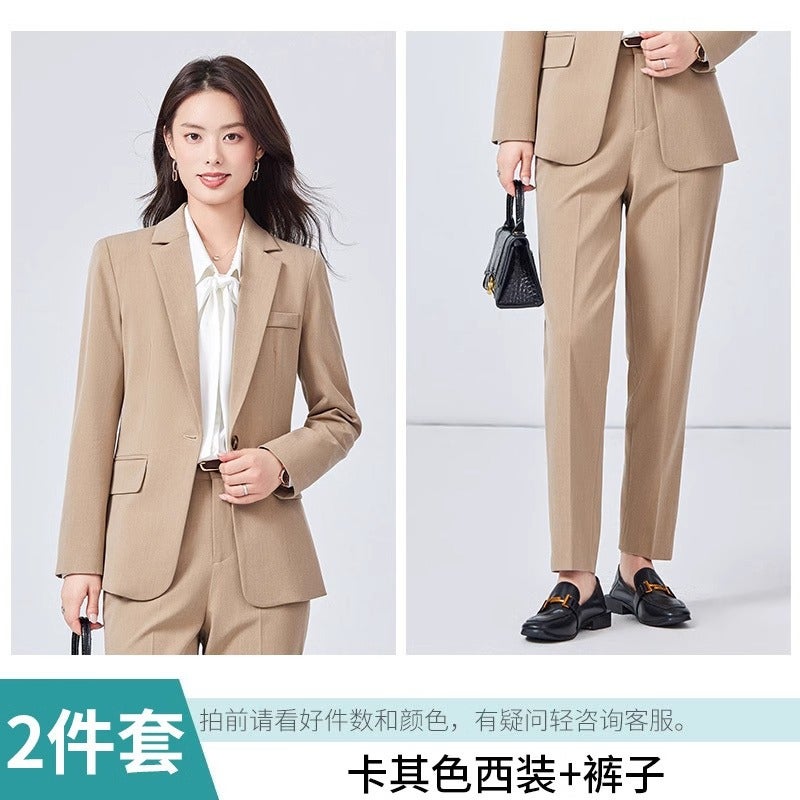Professional Suit Suit Women High Sense Workplace Dress Temperament Goddess Fan Black Suit Jacket - Image 1