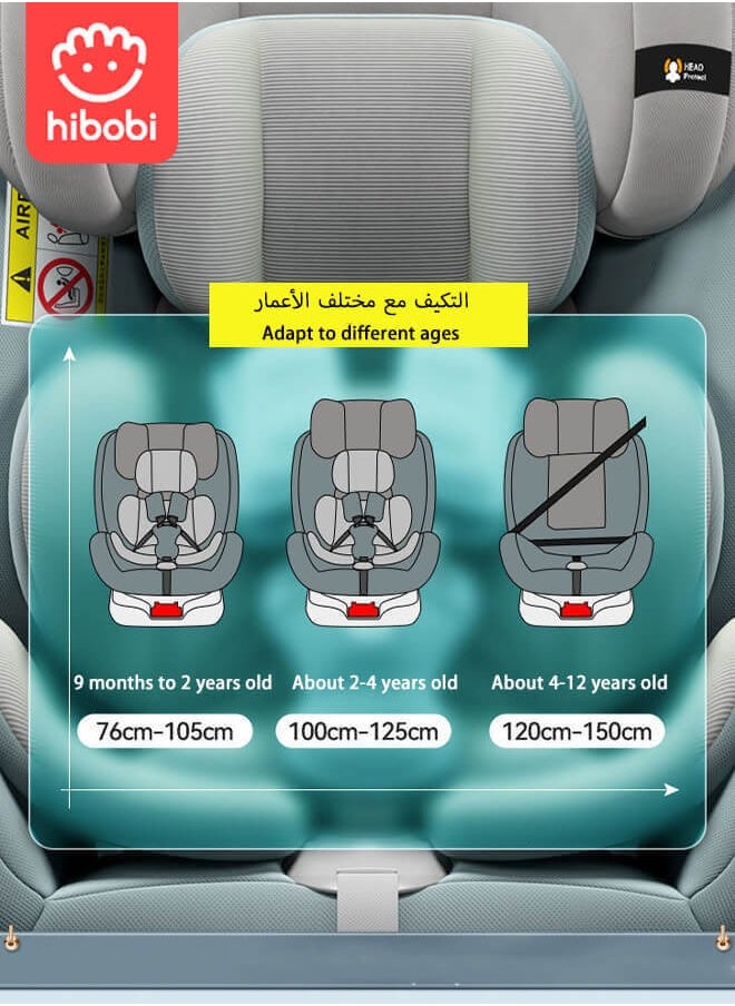 360° Car Seats with ISOFIX (Group 0+/1/2/3) for 40-150cm Baby Childs, Rotating Car Seat for Newborn 0-12 years
