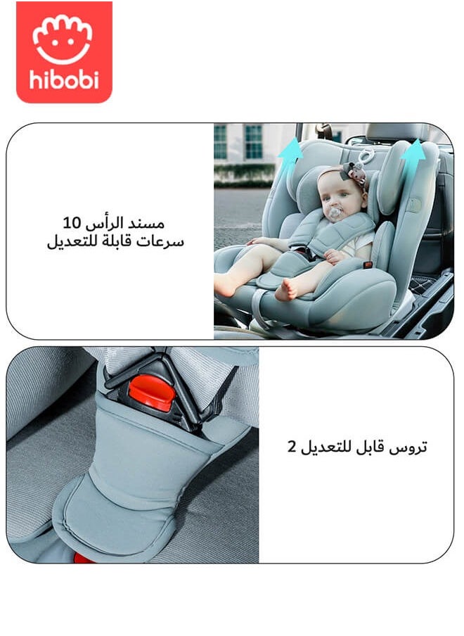 360° Car Seats with ISOFIX (Group 0+/1/2/3) for 40-150cm Baby Childs, Rotating Car Seat for Newborn 0-12 years