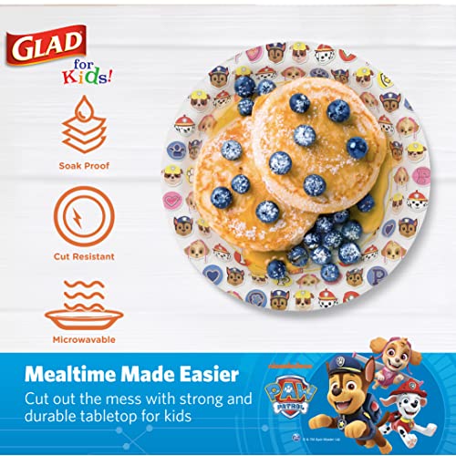 Glad for Kids Paw Patrol Emoji Paper Plates, 20 Count, 8.5 Inches | Paw Patrol Plates for Kids | Heavy Duty Disposable Soak Proof Microwavable Paper Plates for All Occasions - Image 3