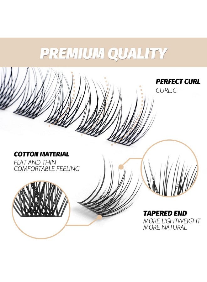 EASITENSION DIY Eyelash Extension Lash Clusters 120 Clusters False Eyelash 3D Effect Individual Natural Lashes Set at Home Eyelash Extension Kit Lashes Pack Sparkle Mixed - Image 4