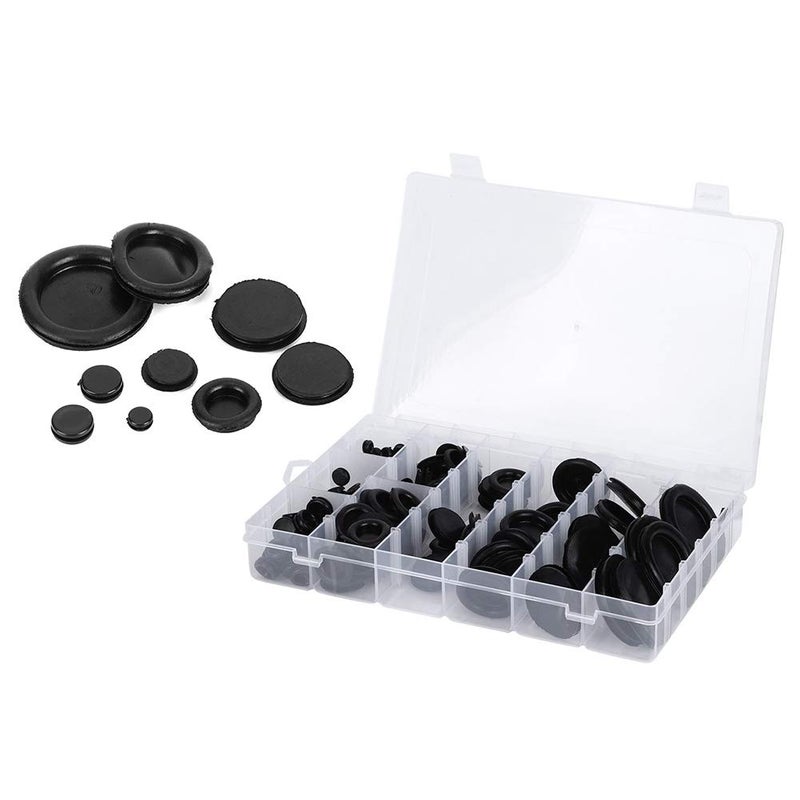 130Pcs Black Rubber Grommet Rings Assortment For Wire Cable Protection 6 50mm - Image 5