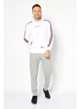 Champion Men Sportswear Fit Long Sleeves Outdoor Sweatshirt, White Combo  - Image 2