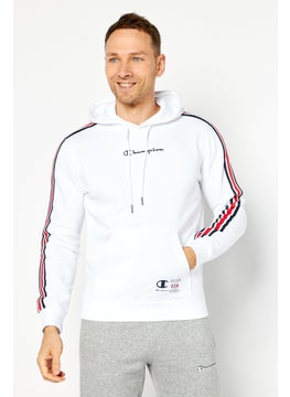 Champion Men Sportswear Fit Long Sleeves Outdoor Sweatshirt, White Combo  - Image 1