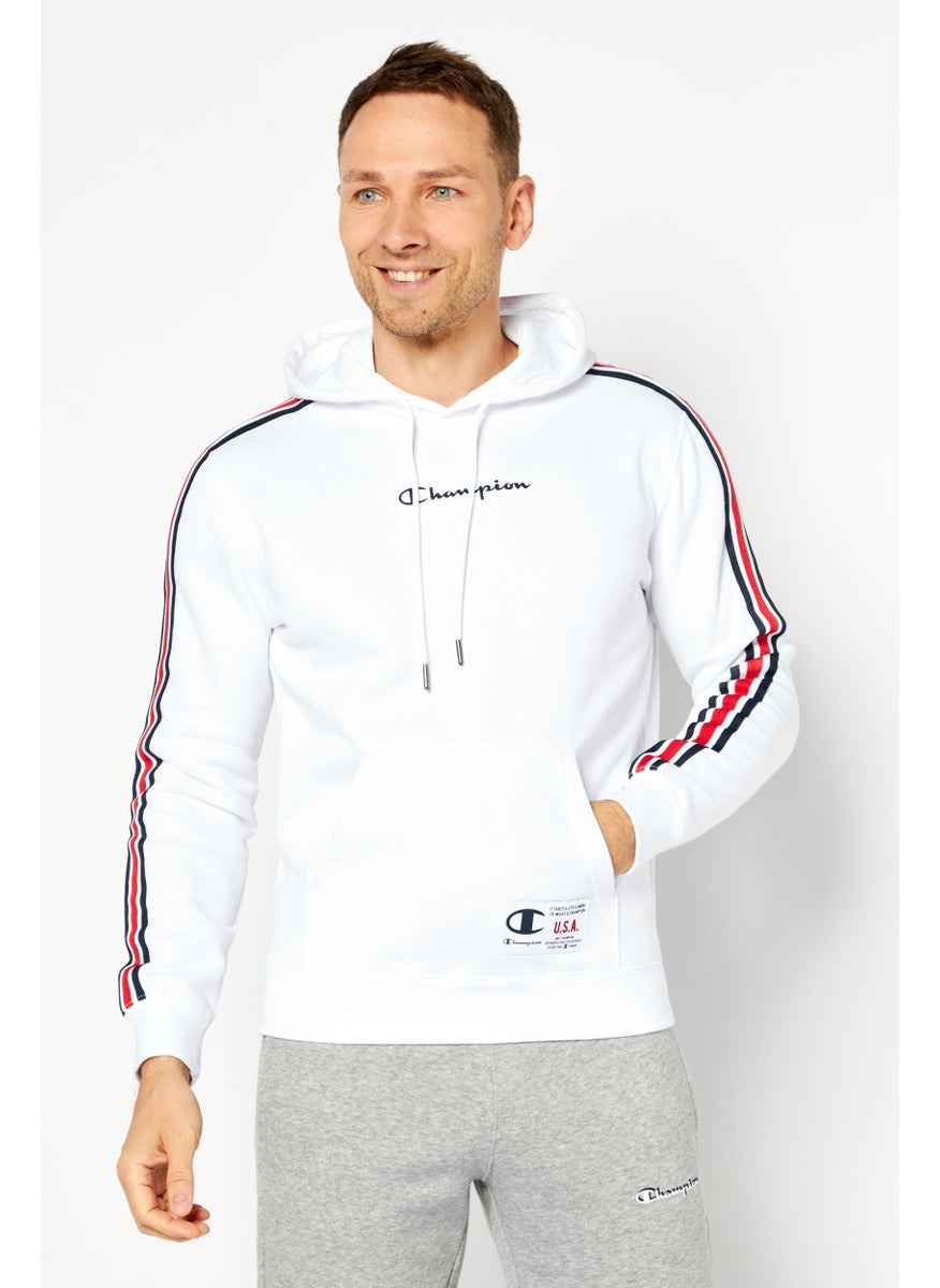 Champion Men Sportswear Fit Long Sleeves Outdoor Sweatshirt, White Combo  - Image 1