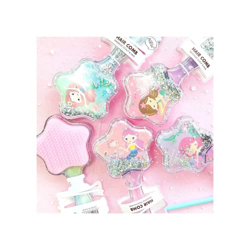 PANCIKAA Unicorn Comb and Brush Set – Glitter Hair Brush Comb for Girls,Massage Hairbrush 3D Unicorn Kids Hair Brush/Hair Comb (Pack of 2 Multicolor - Image 4