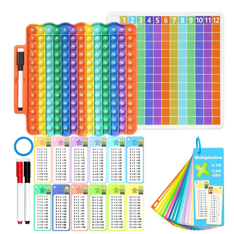 Anemeeoke Multiplication Flash Cards Pop Fidget Multiplication Chart Times Table Educational Flashcard 3rd Grade 4th 5th 6th Grade - Image 3