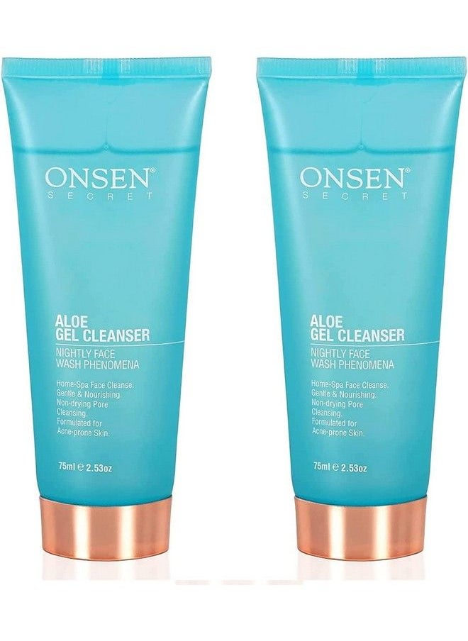 Onsen Secret - Onsen Japanese Face Wash Premium Hydrating Aloe Vera Daily Night Travel Facial Cleanser For Makeup Removal And Dry Skin With Added Hyaluronic Acid Curry Leaf Oil And Vitamin C & E - Image 1