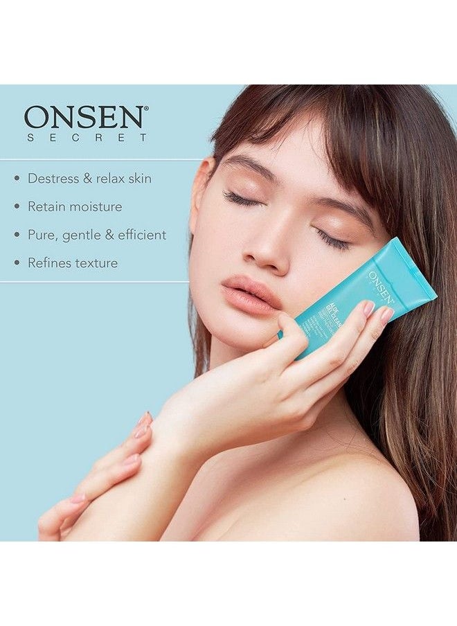 Onsen Secret - Onsen Japanese Face Wash Premium Hydrating Aloe Vera Daily Night Travel Facial Cleanser For Makeup Removal And Dry Skin With Added Hyaluronic Acid Curry Leaf Oil And Vitamin C & E - Image 1