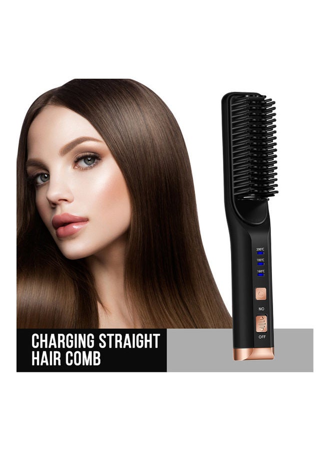 NIBEMINENT Portable Mini Straight Curling Comb Black 450g - Image 2
