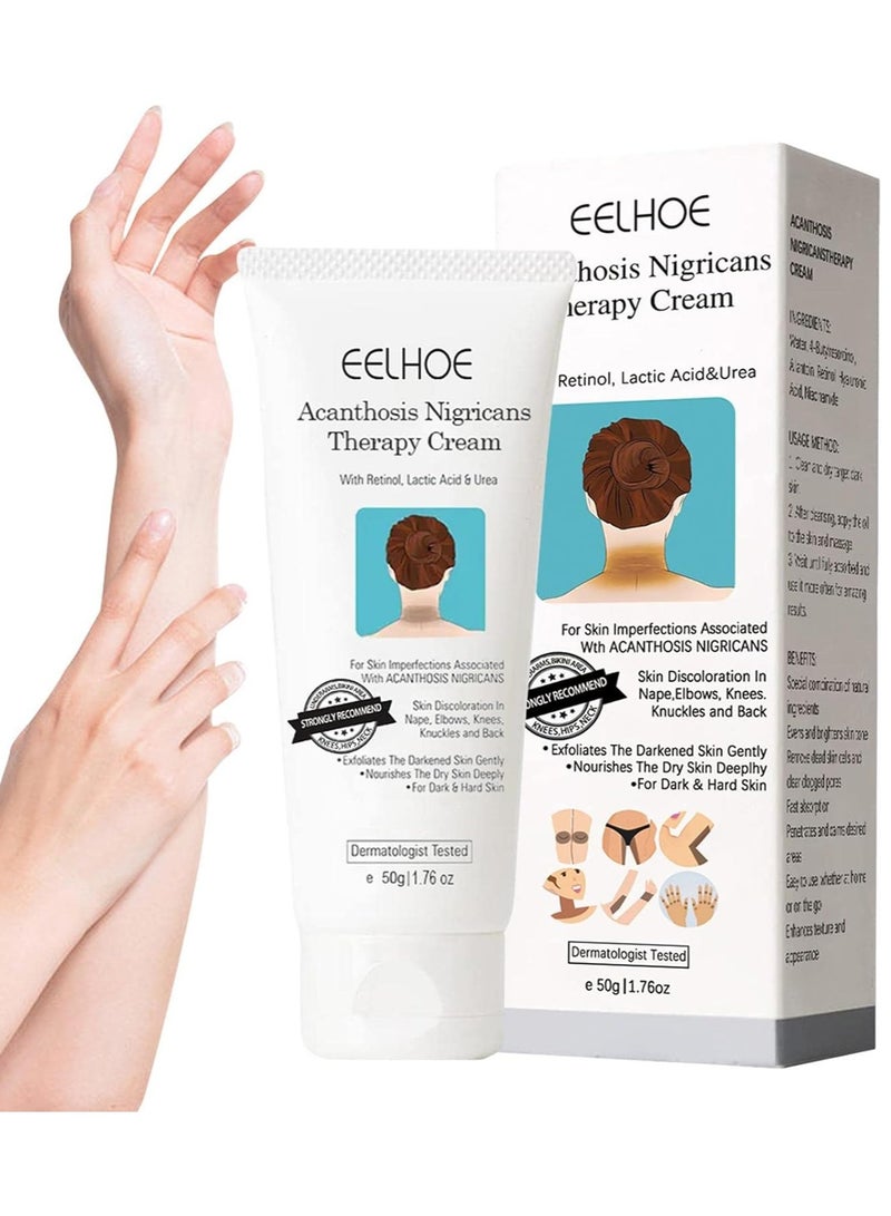 EELHOE Acanthosis Nigricans Therapy Cream- with Lactic Acid ,Dermatologist Tested Retinol Cream , Hyperpigmentation Removal Cream , For Dark Body Parts like Neck Ankles Knuckles Armpits 50g - Image 2