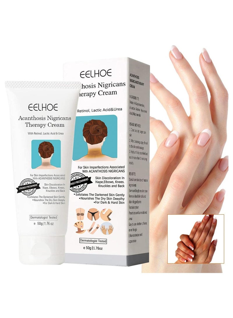 EELHOE Acanthosis Nigricans Therapy Cream- with Lactic Acid ,Dermatologist Tested Retinol Cream , Hyperpigmentation Removal Cream , For Dark Body Parts like Neck Ankles Knuckles Armpits 50g - Image 1