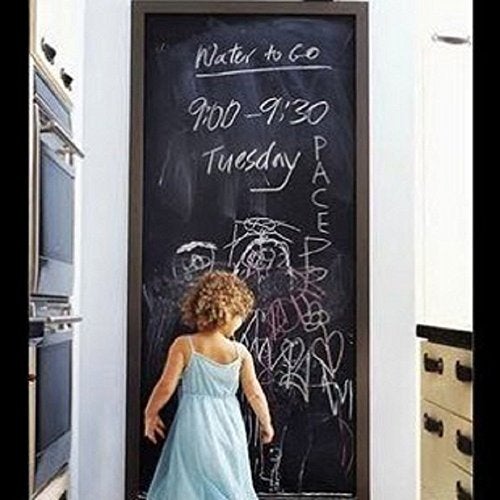 TAKSDAI Chalkboard Wall Sticker 2 Rolls 18" x 79" Wallpaper Peel and Stick Chalk Board Contact Paper DIY Decal Adhesive Blackboard Removable Erasable Vinyl for Wall,Bonus 10 Chalks (2 Rolls 1.5ft.x6.6ft.) - Image 4