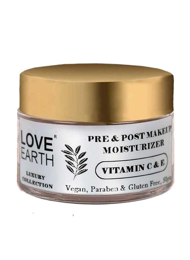 Love Earth Pre & Post Makeup Face Moisturizer with Lemon Peel Extracts & Jojoba Oil for Skin Hydration & Moisturizing 50gm - Image 1
