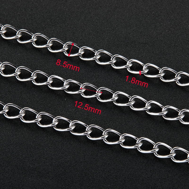 UMAOKANG 6.6 Feet Jewelry Chain for Jewelry Making Stainless Steel Chains Bulk for Men and Women Necklace DIY Jewelry Making Chain Roll - Image 3