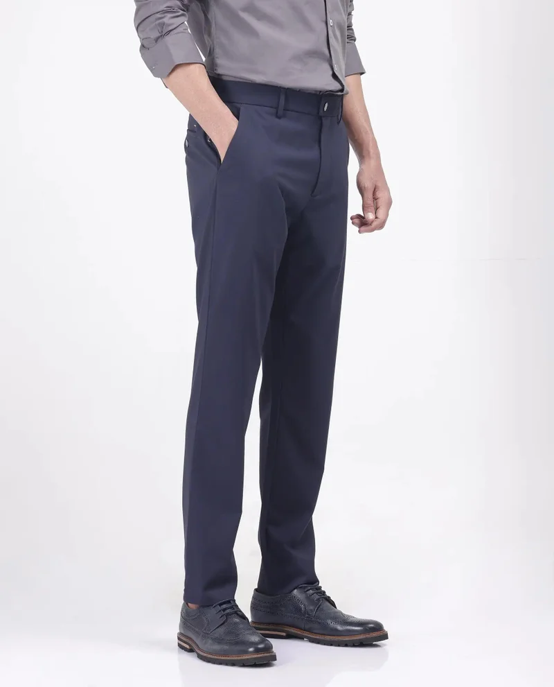 Rare Rabbit Men's Micro Check Formal Trouser