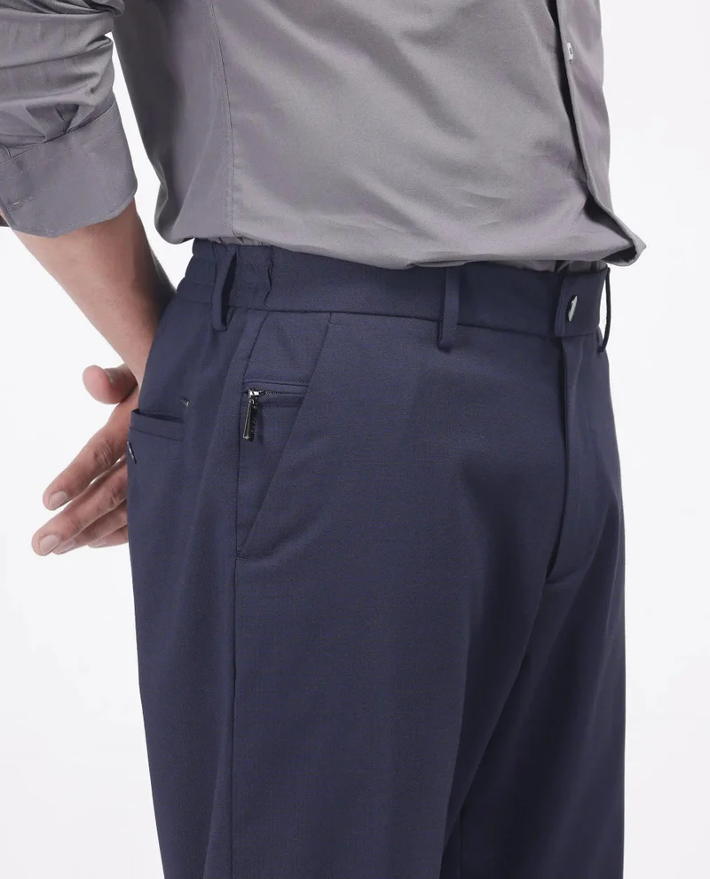 Rare Rabbit Men's Micro Check Formal Trouser