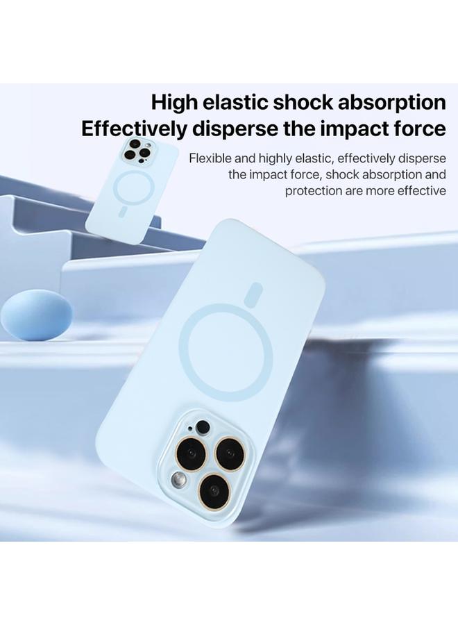 S-TOP Case For iPhone 16 Pro Max Liquid Silicone MagSafe Full Coverage Phone Case with Lens Film - Image 5