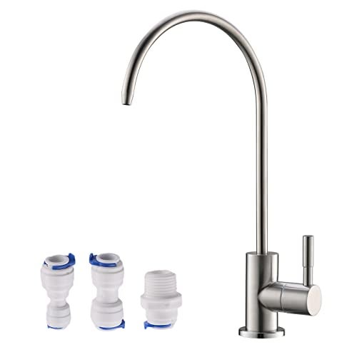 Havin RO Water Filter Faucet,Drinking Water Faucet fits Most Water Filtration System, Kitchen Reverse Osmosis Faucet,Bar Sink Faucet,Filter Tap,Lead-Free Stainless Steel,Non-Air-Gap(Brushed Polished) - Image 1