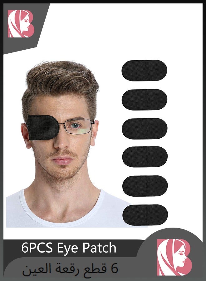 Generic 6PCS Eye Patches for Kids Girls Boys Right and Left Eye Patch for Glasses Lazy Eye Patch for Treating Lazy Eye Amblyopia Strabismus and After Surgery Full Coverage(Black)  - Image 1
