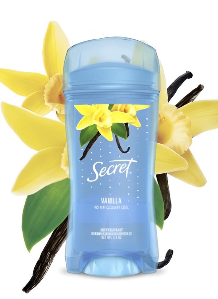 Secret - Secret Clear Gel Antiperspirant Deodorant for Women, Cozy Vanilla Scent, 2.6 oz - Image 1