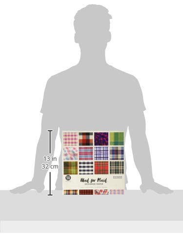 Colorbok Patterned Cardstock Paper 12x12, 50 Sheets of Square Scrapbook Paper for Crafts and Card Making, Single Sided, Bulk Pack with 25 Unique Designs, Mad for Plaid - Image 3