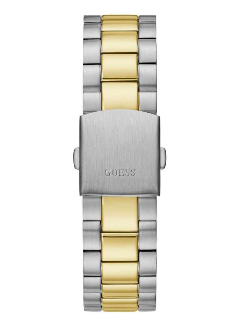 Guess Connoisseur Men's Day-Date Watch GW0265G8 – Two-Tone Stainless Steel, 42 mm, Green Sunray Dial - Image 4