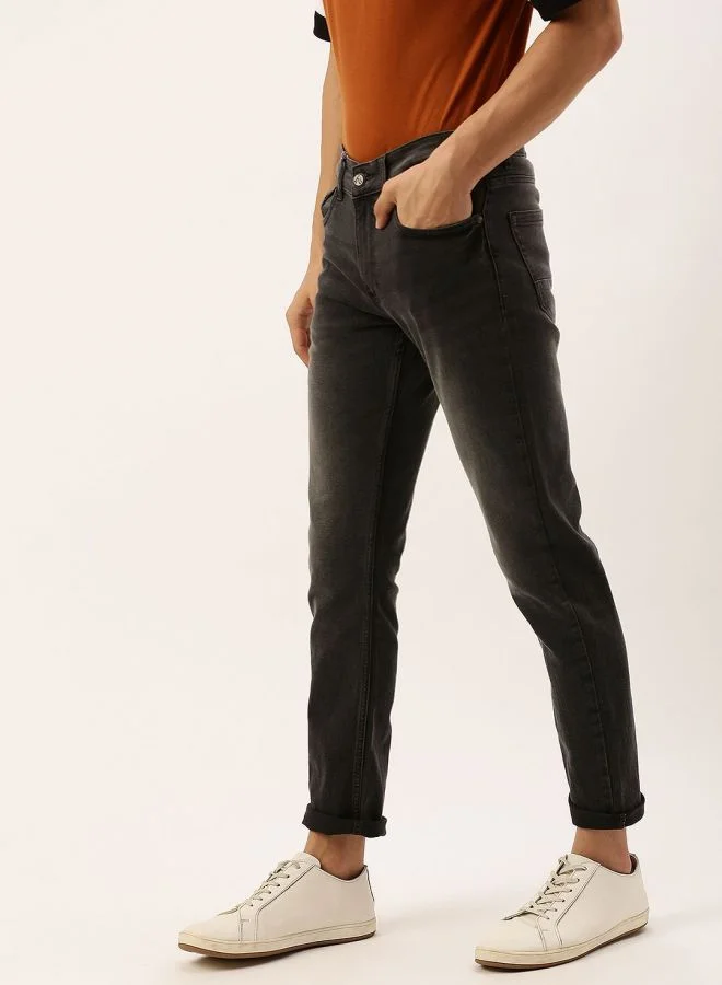 The Indian Garage Co Men Slim Fit Solid Mid-Rise Jeans