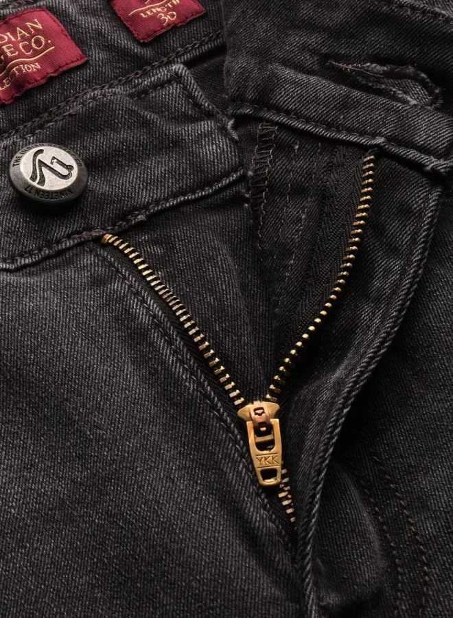 The Indian Garage Co Men Slim Fit Solid Mid-Rise Jeans