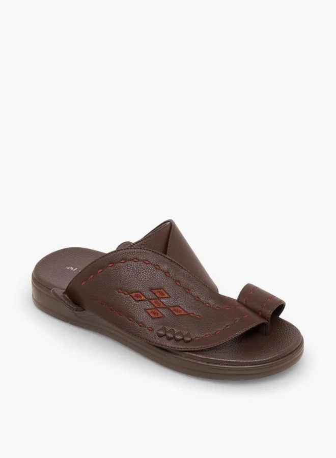 Al Waha Men Toe Loop Detail Arabic Sandals