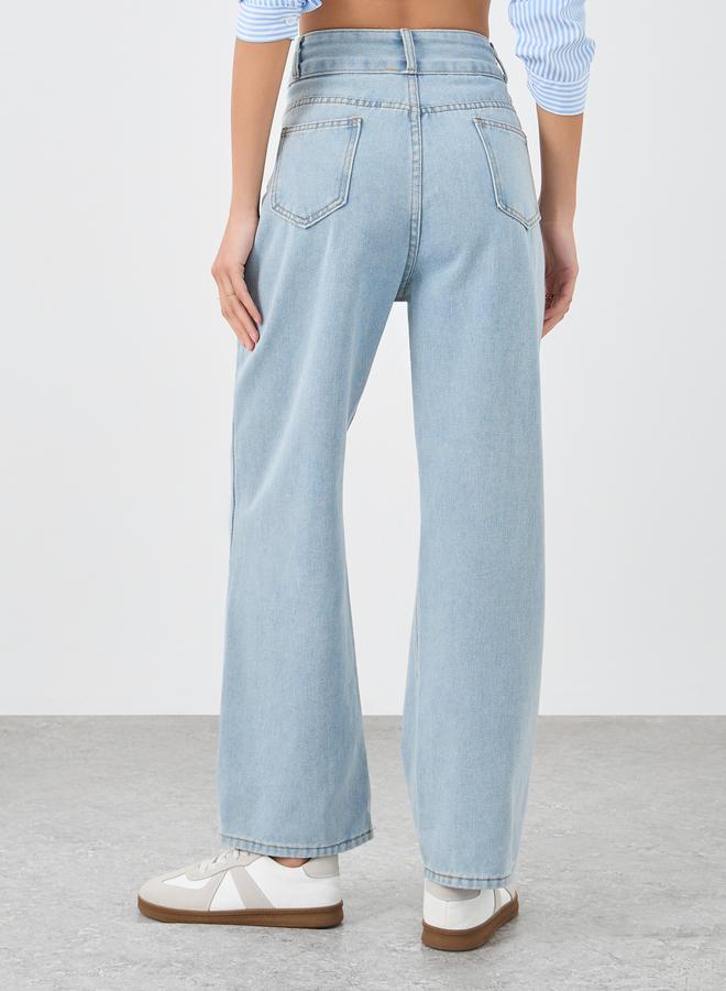 ستايلي جينز ستايلي مستقيم بخصر متوسط - Image 4