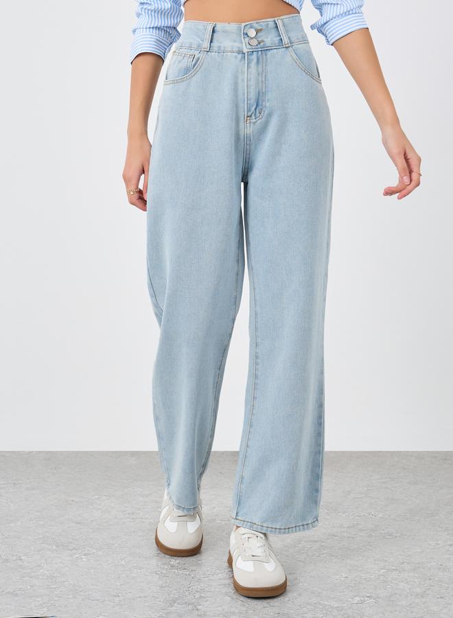 ستايلي جينز ستايلي مستقيم بخصر متوسط - Image 2