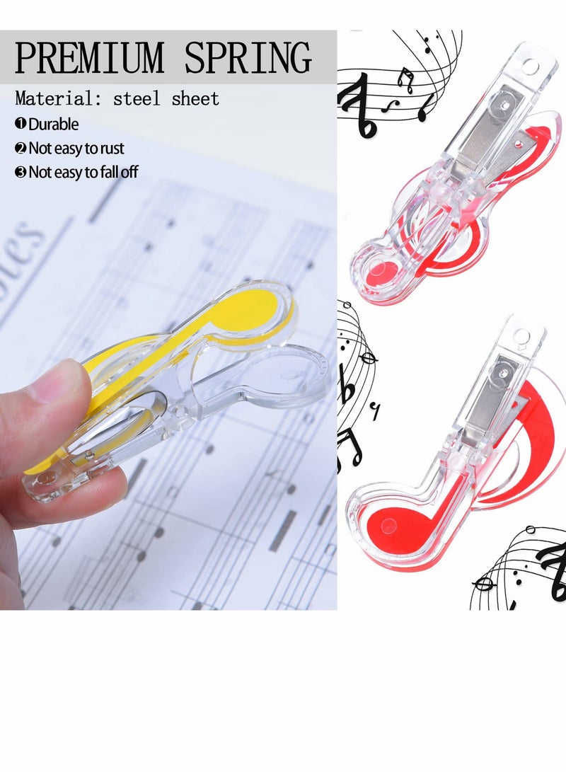 SOLARAE Music Paper Page Clip, Plastic Transparent Bookmark Spring Book Stand Accessories for Books Note (20 Pcs) - Image 3