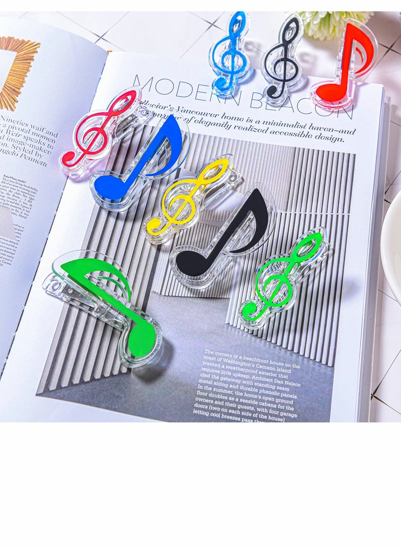 SOLARAE Music Paper Page Clip, Plastic Transparent Bookmark Spring Book Stand Accessories for Books Note (20 Pcs) - Image 4