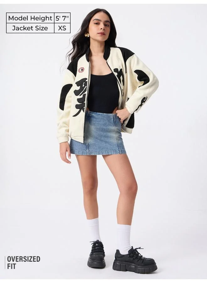 The Souled Store  The Souled Store Women Kung Fu Panda Applique Multicolour Oversized Fit Jackets for Women | Best Price UAE