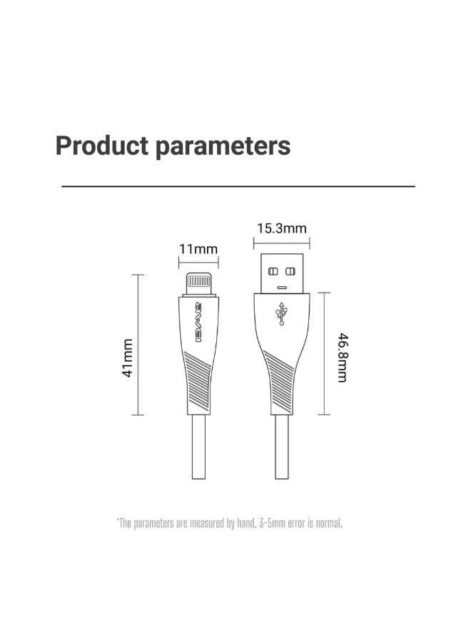 Awei CL-182L Lightt-ning Cable 2.4A 1m Quick Data Sync Transfer Fast Charge Bend Resistant - Image 4