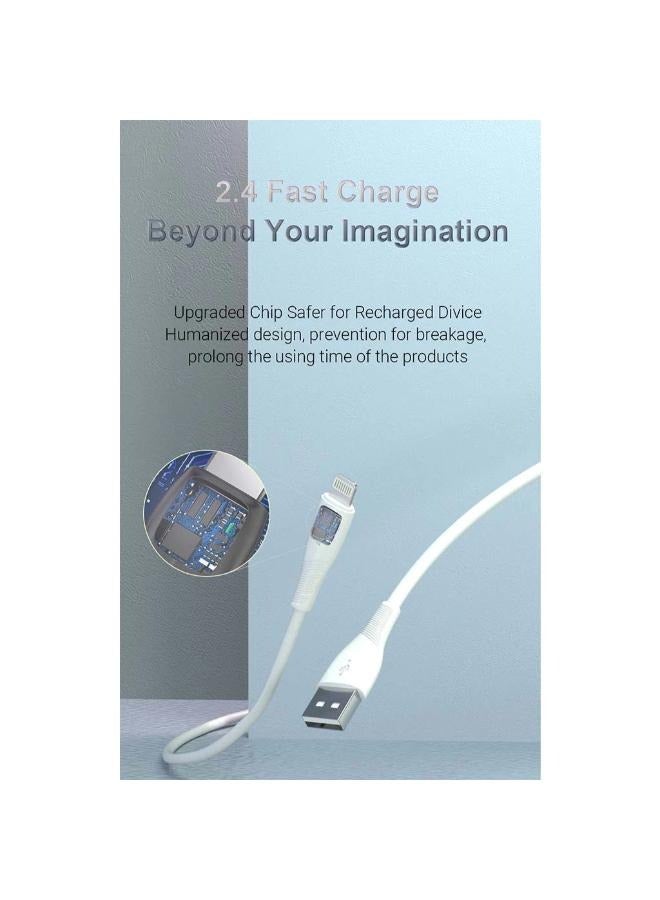 Awei CL-182L Lightt-ning Cable 2.4A 1m Quick Data Sync Transfer Fast Charge Bend Resistant - Image 5