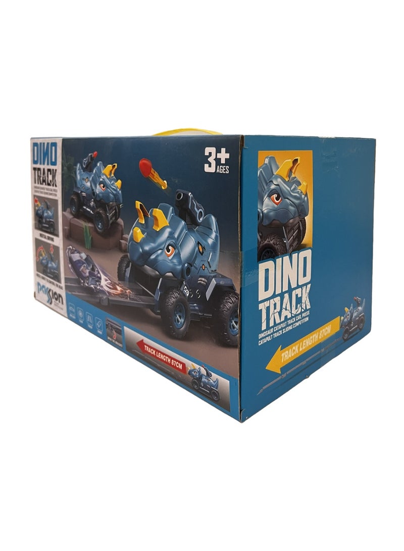 mibo Dinosaur Track Play Set with Mini Metal Cars - Image 3