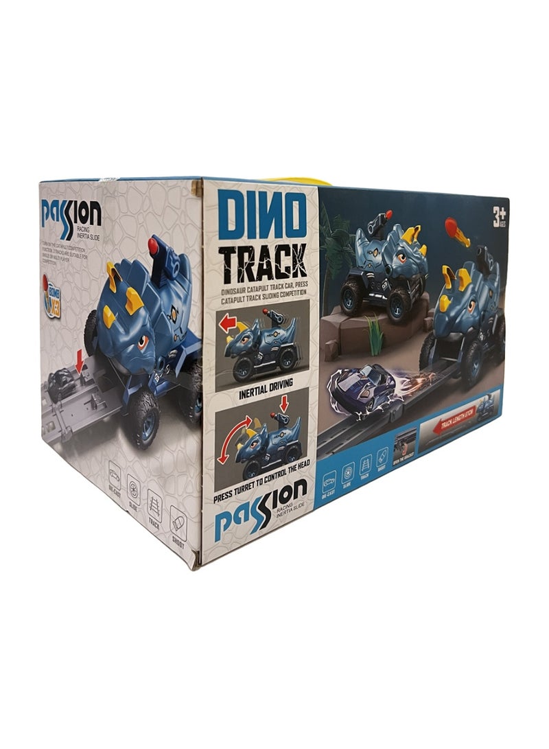 mibo Dinosaur Track Play Set with Mini Metal Cars - Image 4