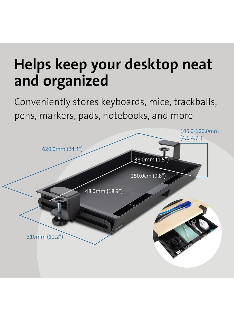 Kensington Kensington ClampOn Storage Drawer Under Desk Storage Drawer  DamageFree Installation K52175WW  - Image 3