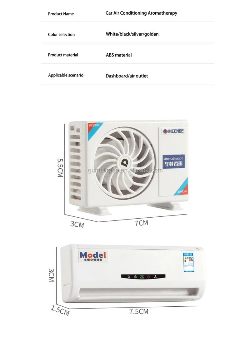 🚗💨 Solar-Powered Car Air Freshener – AC-Like Design for a Fresh & Stylish Drive! - Image 2