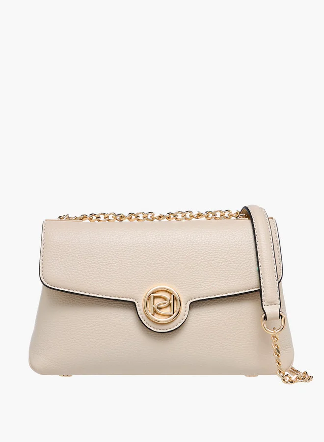 Paprika Textured Crossbody Bag with Chain Strap