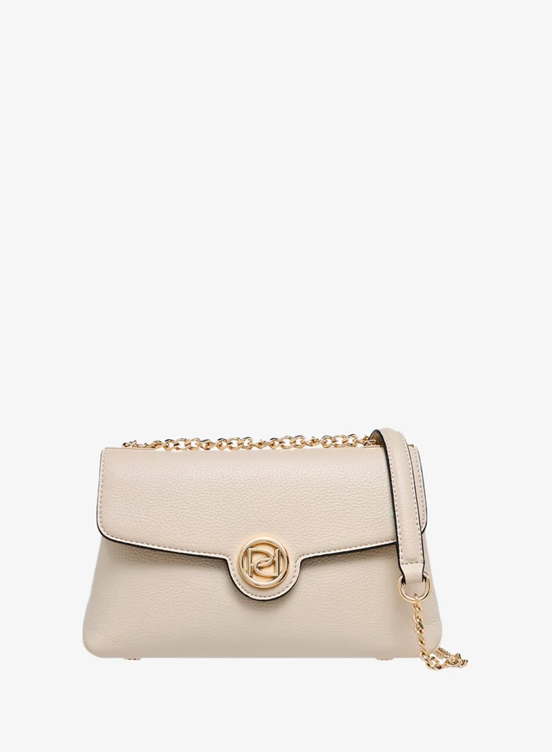 Textured Crossbody Bag with Chain Strap