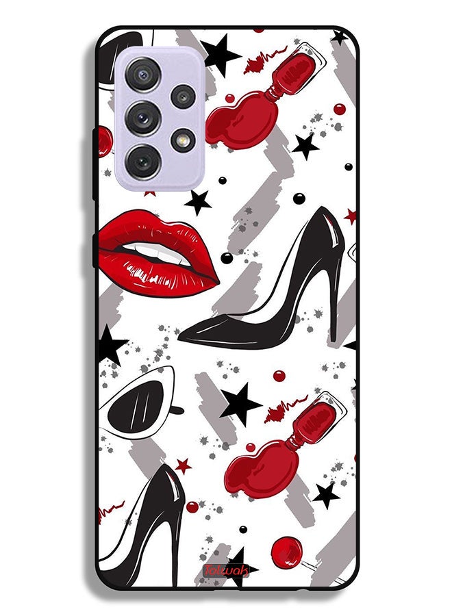 Tolwak Samsung Galaxy A72 5G Protective Case Cover Lipstick And Shoes Art - Image 1